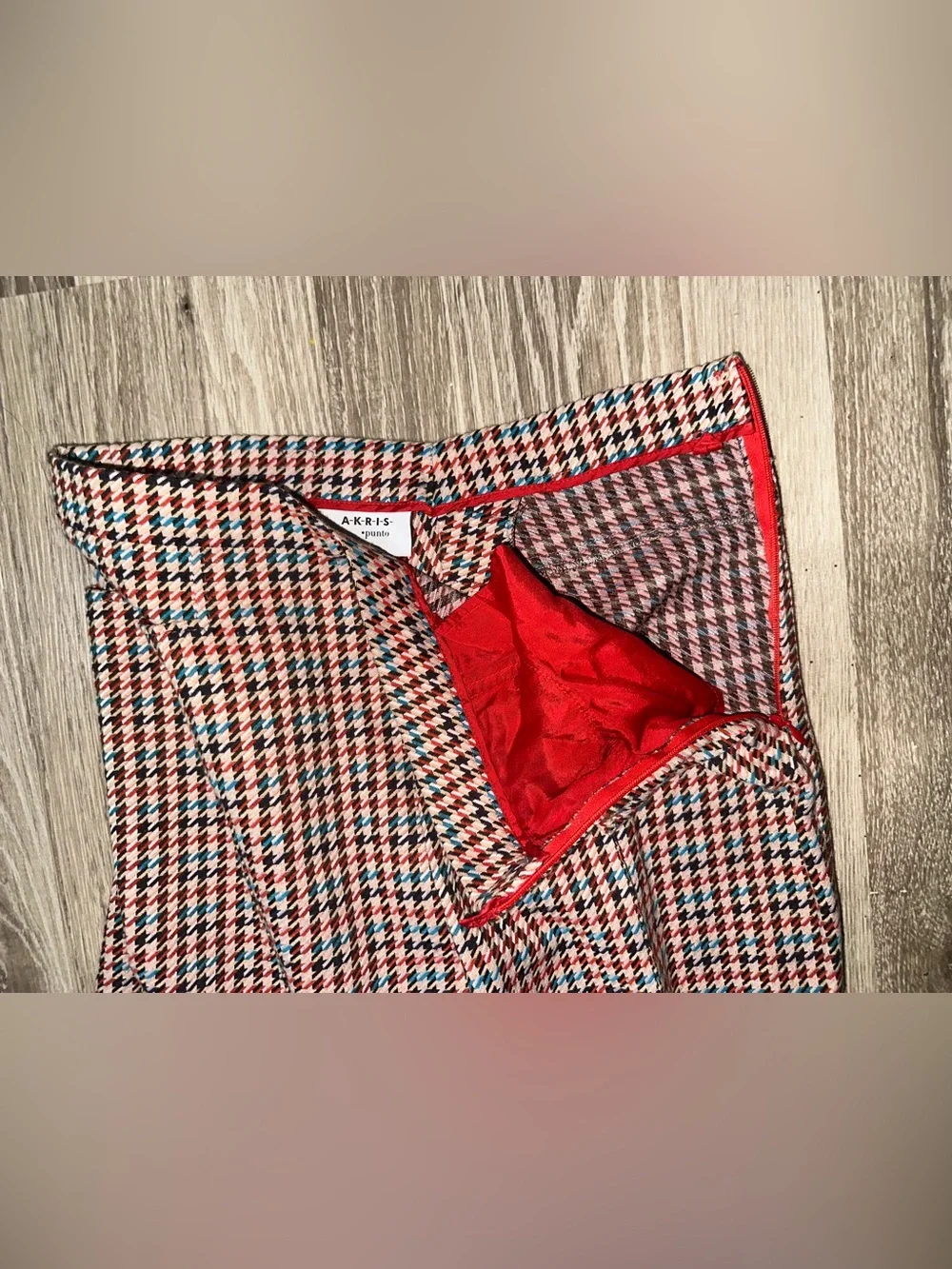 Akris Punto‎ Francoise Houndstooth-Jacquard Slim-Leg Pants Size 6